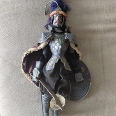 Vintage Sicilian Marionette Knight puppet hand painted wooden head