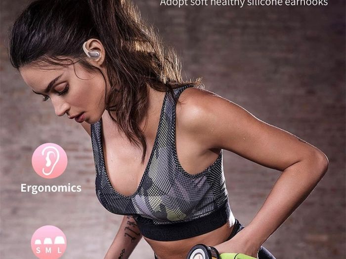 Wireless Earbuds, Bluetooth 5.3 Headphones Wireless Headphones, 60Hrs Playback Dual LED Display, Hifi Stereo HD Mic, In-Ear IP7 Waterproof Earphones with Earhooks, USB-C, for Sports (FREE POSTAGE)