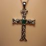 Sterling Silver Celtic Pattern Cross and  chsin Image 8