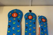 Blue Birds Golf Head Cover Set