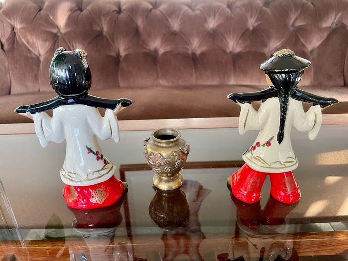 Rare Kitsch Mantle Decor 1950s