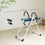 HOMCOM Foldable Gravity Inversion Table AB Exercise Bench Back Therapy Home Fitness Bench, Multi Image 2