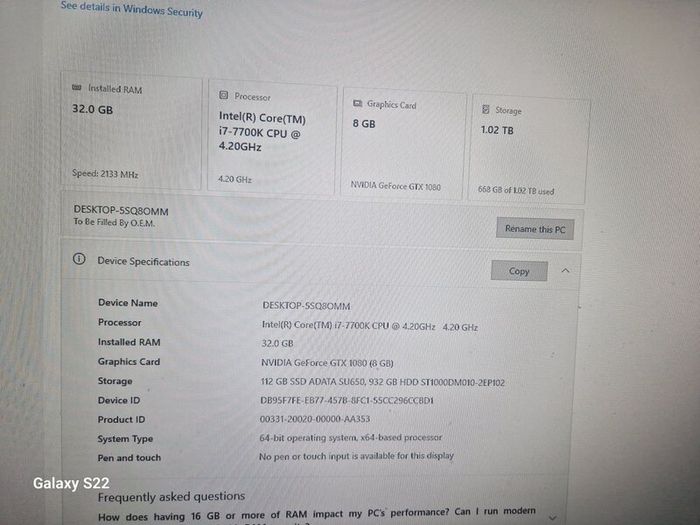 Gaming PC  -  32GB DDR4 Ram - Plug And Play