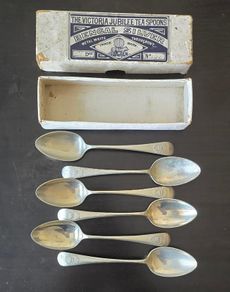 Victoria Queen Diamond Jubilee Silver Teaspoons 1897