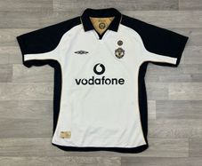 Genuine Vintage 2001 Umbro Manchester United Away Centenary Reversible Jersey Shirt Mens Medium