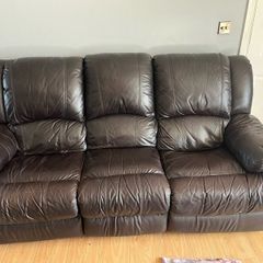3 Seater Leather Reclining Couch