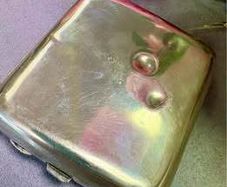 Antique WW -Era Silver Plated Case  Ornate Foliate Design c. 1910s