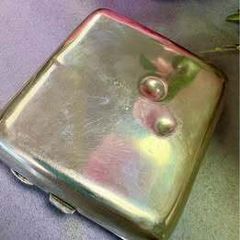 Antique WW -Era Silver Plated Case  Ornate Foliate Design c. 1910s