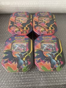 Pokemon Mega Evolution Charizard X Y Tins x4