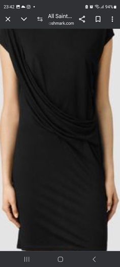 AllSaints Sabie black dress Rrp190e