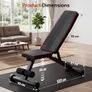Adjustable Weight Bench for Home Gym, 300 KG Capacity Workout Bench, Foldable Incline Decline Bench Press Bench with 11 Backrest Positions for Full Body Strength Training Image 4