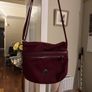 Kipling Arto Burgundy- Maroon Shoulder - Crossbody Bag with metallic monkey / keyring Image 2