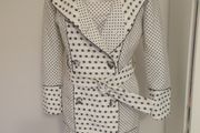 Cottonade Paris cream polka dot coat Size UK8 EU36 Postage included