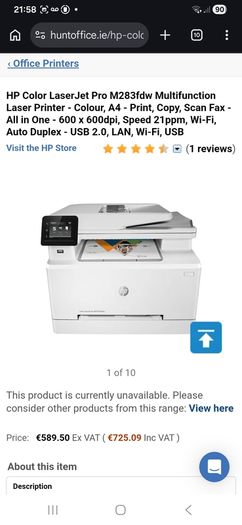 hp printer /scanner/ copier /fax