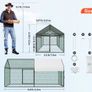 Metal Chicken Coop for 4-6 Chickens, 1 x 2 x 1 m, Small Chicken Cage with Waterproof Cover & Double Doors Image 3