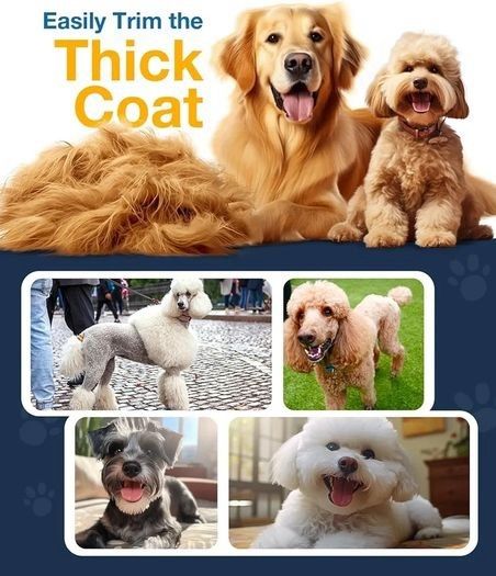 SALE | Dog Clippers for Grooming for Thick Heavy Coats/Low Noise Rechargeable Cordless Pet Shaver with Stainless Steel Blade for Pets and Animals, Waterproof