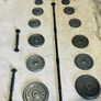 Adjustable Rack Bench Cast Iron Weights Barbell Dumbbells Image 6
