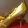 gold special occasion shoes Image 3