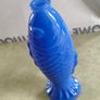 VINTAGE Fish carafe 500 ml blue / vase PRL Fish stained glass Image 6