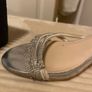 Sparkly silver sandals block heel Image 10