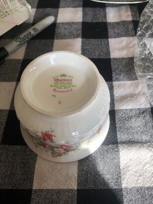 Queens Rosamund Sugar Bowl Rosina China  Co Ltd Vintage