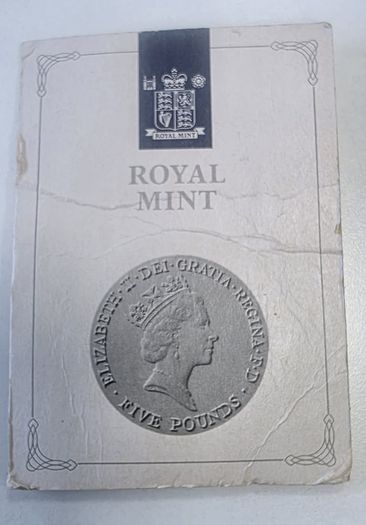 1990 UK Five Pounds Coin: Queen Mother 90th Birthday Commemorative