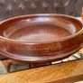 Magnificent Vintage Wide Wooden Turned Shallow Fruit Salad Bowl 1950s 1960s Image 9