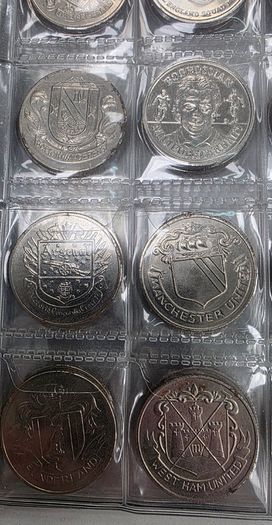 Vintage Football Token Album Lot - 1972 Esso FA Cup Centenary, England & France Squad Medals