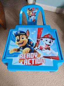 kids table and chair plastic paw patrol