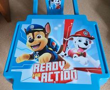 kids table and chair plastic paw patrol