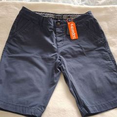 Ladies Superdry City Chino Shorts - Navy - Size M UK 12 - BNWT RRP 50