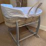 Mosses Basket with Basket Stand - Mamas and Papas (Perfect Condition) Image 2