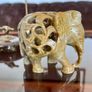 Traditional Hand Carved Soapstone Elephant Figurine Image 7