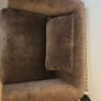 Habitat Velvet Loveseat, 1.5 Seater Sofa, Armchair, Brown Image 5