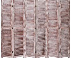 6-Panel Room Divider Brown 210x165 cm Wood