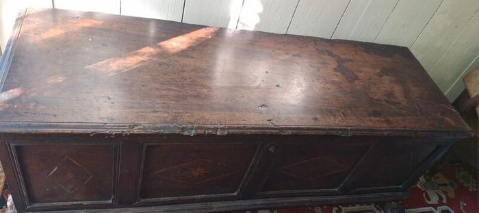 Antique 17th Century Chestnut Wood Coffer