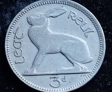 Ireland - 1943 - 3 Pence - Hare - KM.12a - [2777]