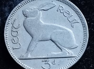 Ireland - 1943 - 3 Pence - Hare - KM.12a - [2777]