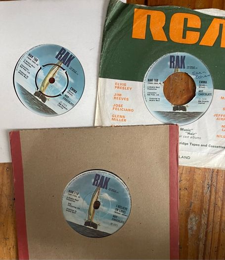 3. Hot chocolate vinyl record singles 4 euros each