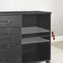 White Mobile Filing Cabinet with 3 Drawers, Adjustable Shelf and Lockable Castors Image 4