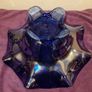 Vintage Hand blown Art Glass Cobalt Blue Serving Bowl Image 5