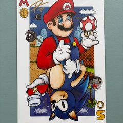 Geek Gear Limited Edition Super Mario and Sonic Hedgehog Art Print Poster Signed by Artist Paul Tonner COA -  Gaming Art