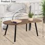 Cloud Shape Coffee Table Modern Industrial Style Coffee Tables Wood Irregular Center Table Floor Table Mid Century Style Decorative Furniture for Living Room Office Retro Brown Image 2