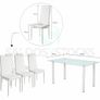 Glass dining table set with 6 chairs Free Delivery Image 5