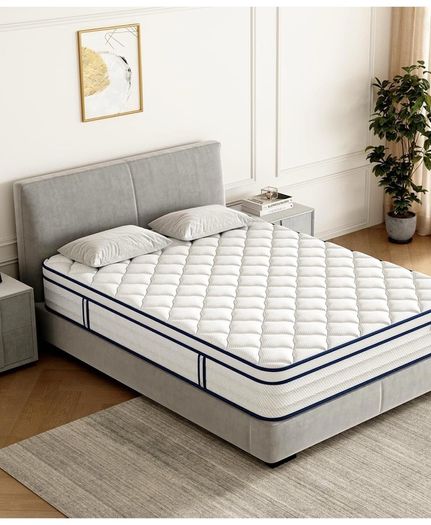 Double Mattress 4FT6, Memory Foam and 7-Zone Pocket Spring Orthopedic Hybrid Double Size Mattress