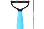 Pet hair removal grooming tool w/hook