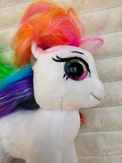TY Beanie Boo Starr The White Pony approx. 16 cm. Plush Please see photos