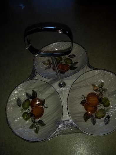 Sweet / Nuts 3 Section Holder Medwinter Staffordshier England.