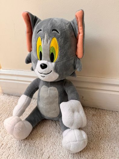 Tom and Jerry Cat approx. 28 cm. Tall Plush Bandai Namco Used Please see photos