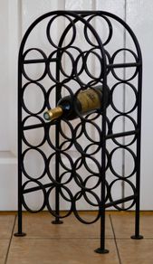 Wine Rack 16 bottle Black Steel